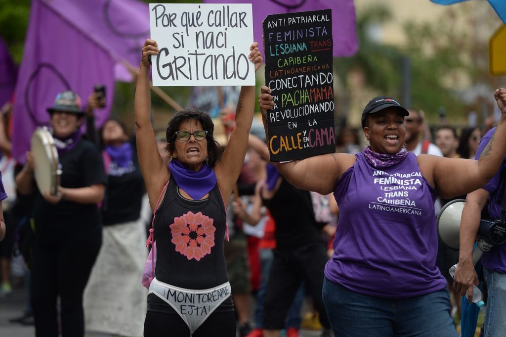 1 DE MAYO, 2017 SAN JUAN. COLECTIVA FEMINISTA EN CONSTRUCCION PARTICIPAN DEL PARO NACIONAL. FOTO/ANA MARIA ABRUñA REYES