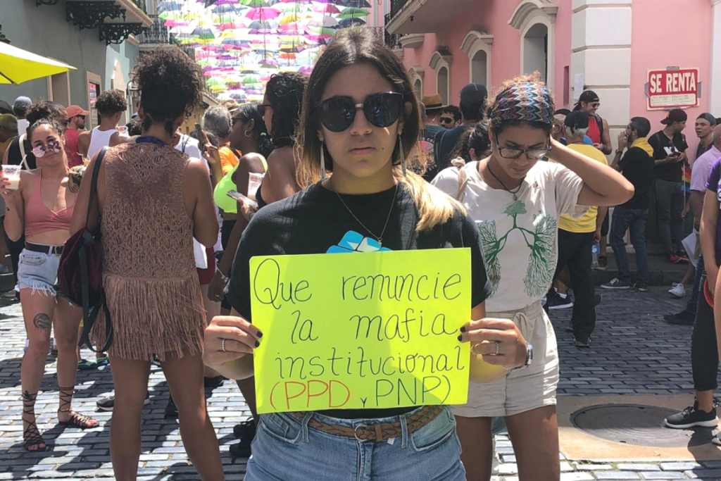 Manifestación 14 de julio frente a La Fortaleza para pedir renuncia de Ricardo Rosselló