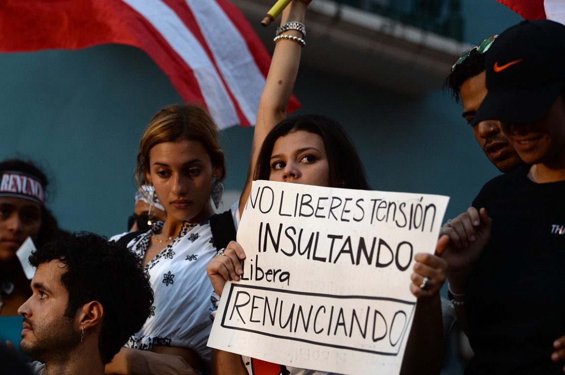 Manifestación por la renuncia de Ricardo Rosselló, noveno día, 19 de julio de 2019 (Ana María Abruña Reyes)