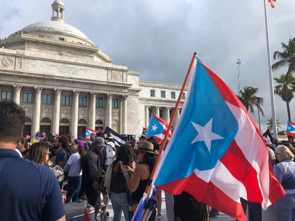 Quinto dia de manifestaciones por la renuncia del gobernador de Puerto Rico, Ricardo Rosselló.