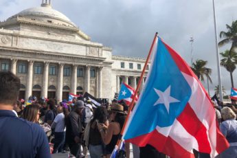 Quinto dia de manifestaciones por la renuncia del gobernador de Puerto Rico, Ricardo Rosselló.