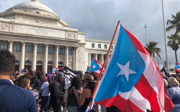Quinto dia de manifestaciones por la renuncia del gobernador de Puerto Rico, Ricardo Rosselló.