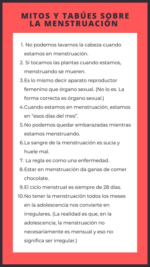 Mitos y tabúes sobre la menstruación