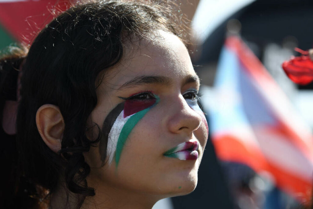Manifestación en apoyo a Palestina en Puerto Rico